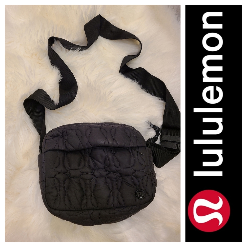 lululemon athletica Black Quilted Crossbody Bag